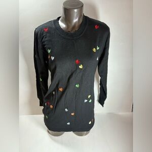 Valentine Sweater with Colorful Heart Accents will ship ASAP!